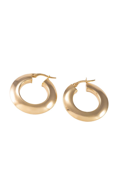 Arracada de oro solido en 10 kilates con estilo ancho circular.png