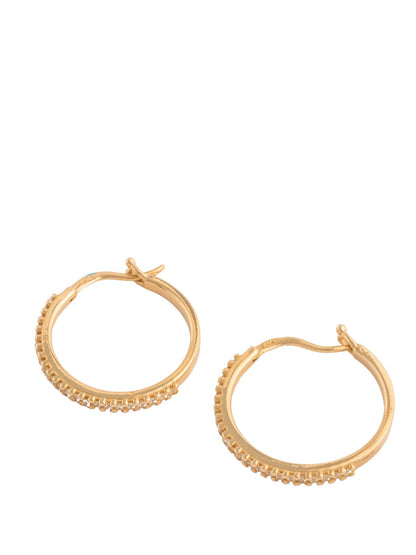 Arracada de oro sólido en 14 kilates con zirconias delgada..png