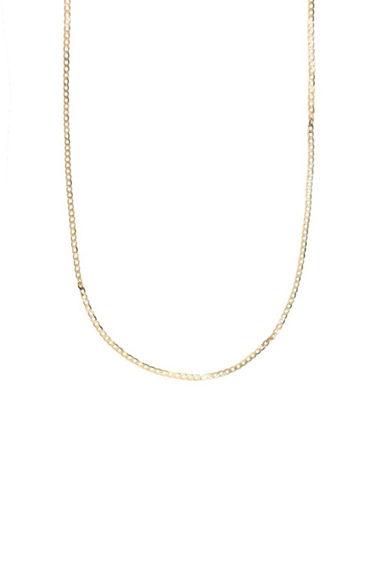 Cadena 14 kilates con eslabones circulares ultra finos diamantados corta..png