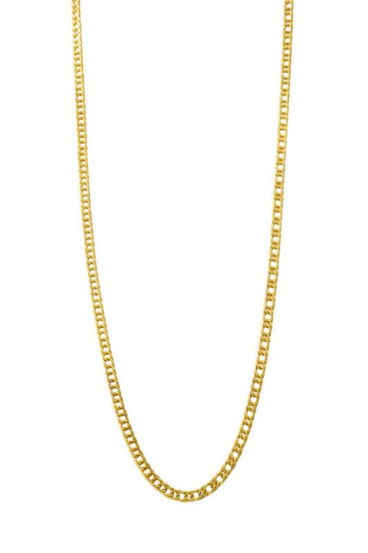 Cadena de oro solido de 10 kilates con un tejido barbada cóncava.png