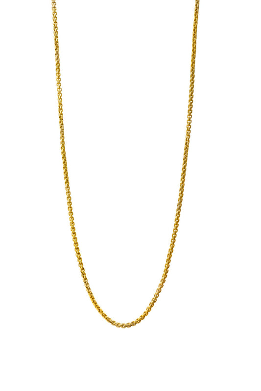 Cadena de oro solido de 14 kilates con un estilo cuadrado y eslabon pegado.png