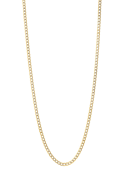 Cadena de oro solido e 10 kilates con un eslabon cuadrado con estilo diamantado .png