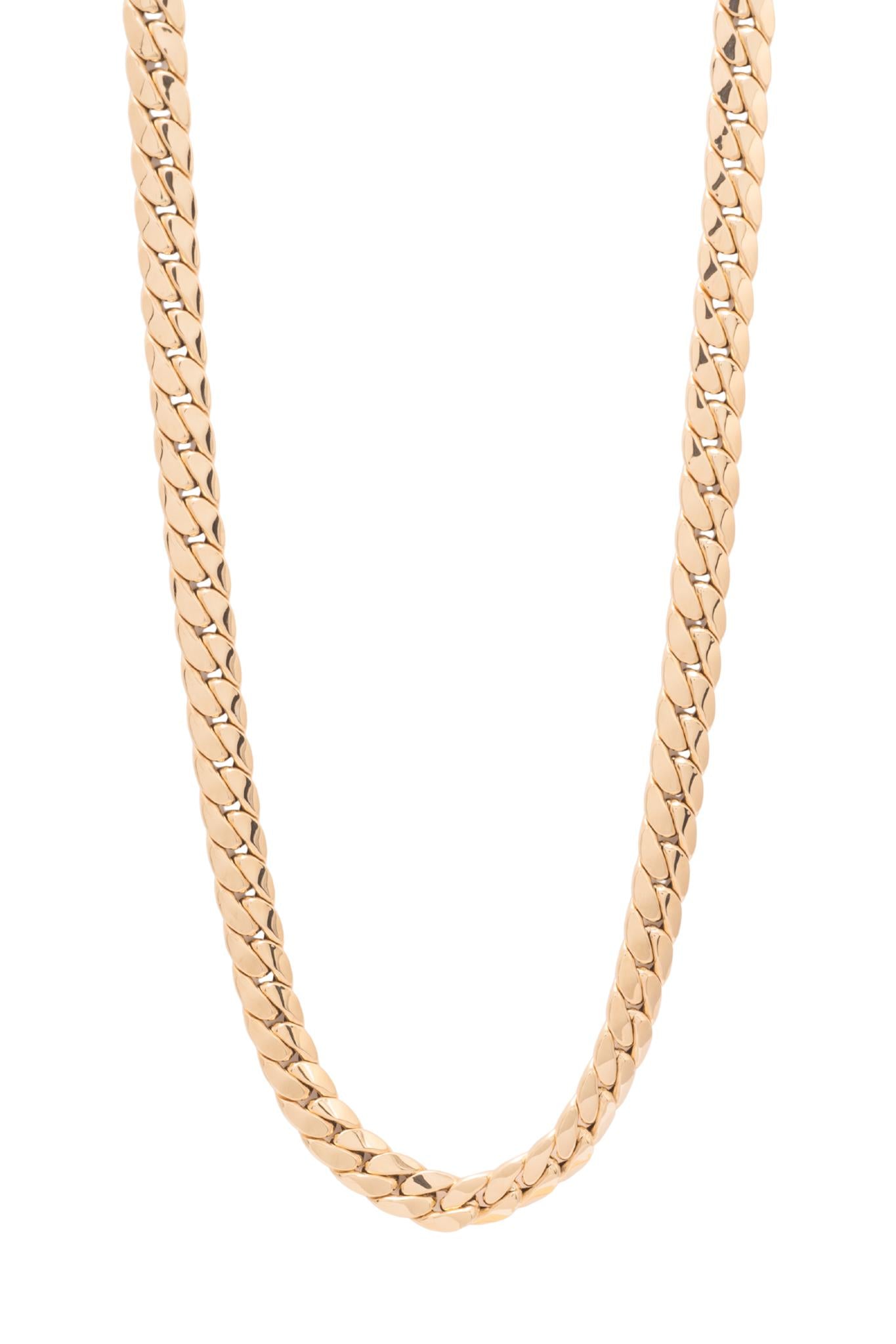 Cadena de oro sólido en 10 kilates con eslabón cubano cerrado liso de 0.5 mm..png