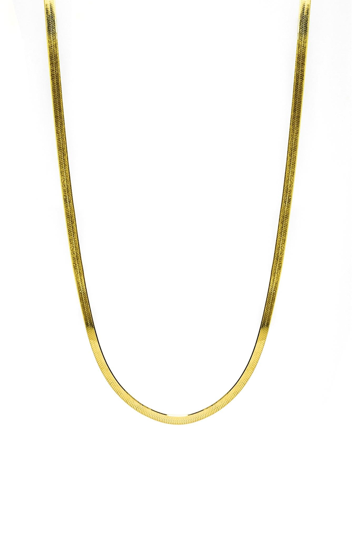 Cadena de oro sólido en 10 kilates con tejido planchado grosor doble de 45 cm.png