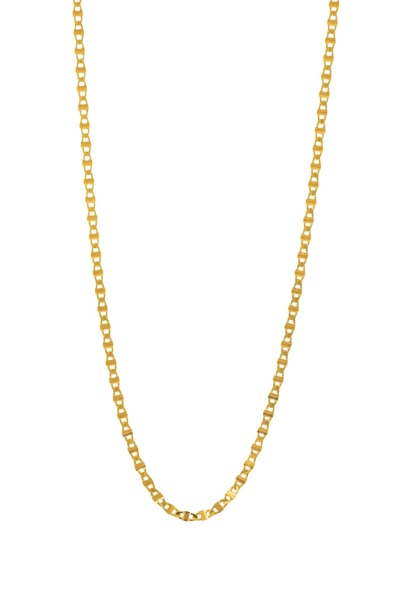 Cadena de oro sólido en 10 kilates con un estilo cuadrado junto.png