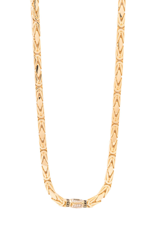 Cadena de oro sólido en 10 kilates, tejido bizantino..png