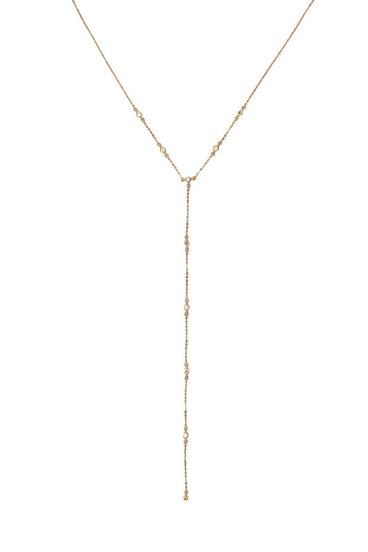 Collar de oro de solido de 10 kilates con zirconias al rededor de la cadena.png