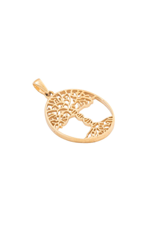 Dije 10 kilates árbol de la vida ovalado liso minimalista..png