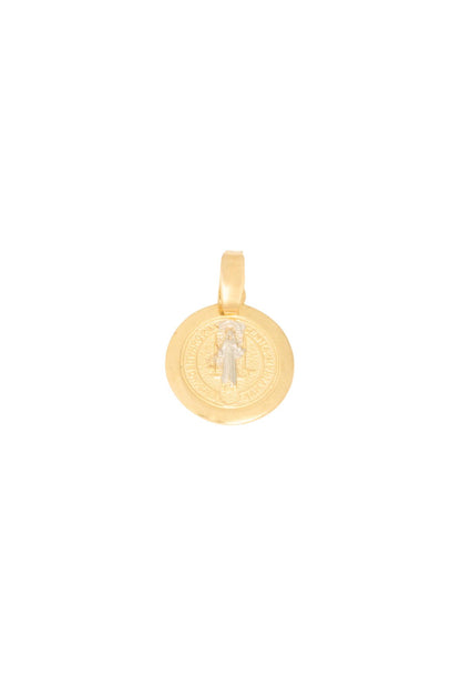 Dije 10 kilates medalla San Benito oro blanco chica..png