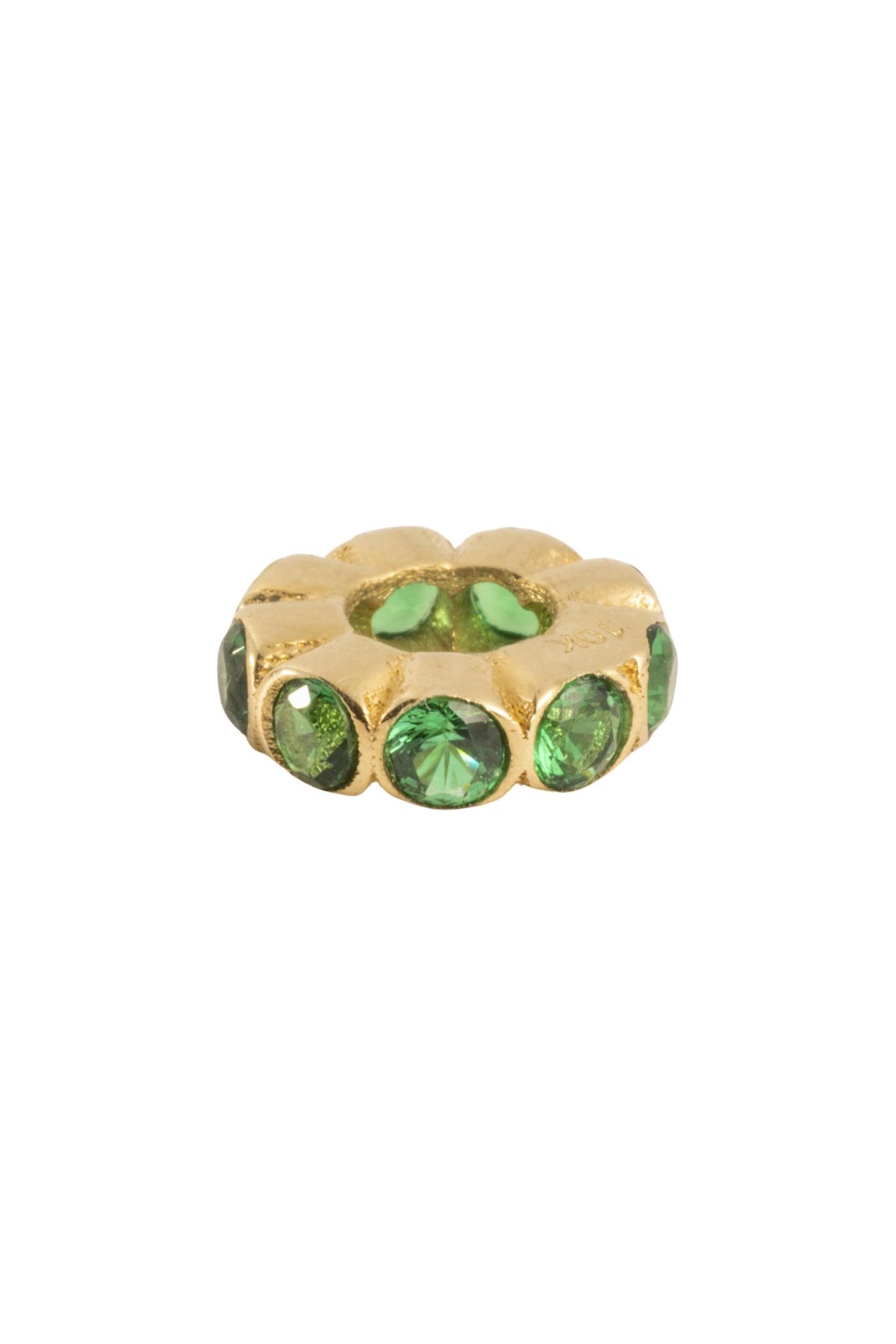 Dije 10 kilates, rueda con zirconias biseladas verdes..png