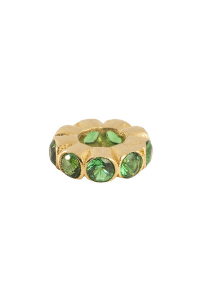 Dije 10 kilates, rueda con zirconias biseladas verdes..png