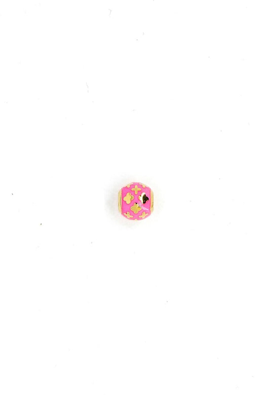 Dije de oro solido de 10 kilates con forma circular con color rosa.png