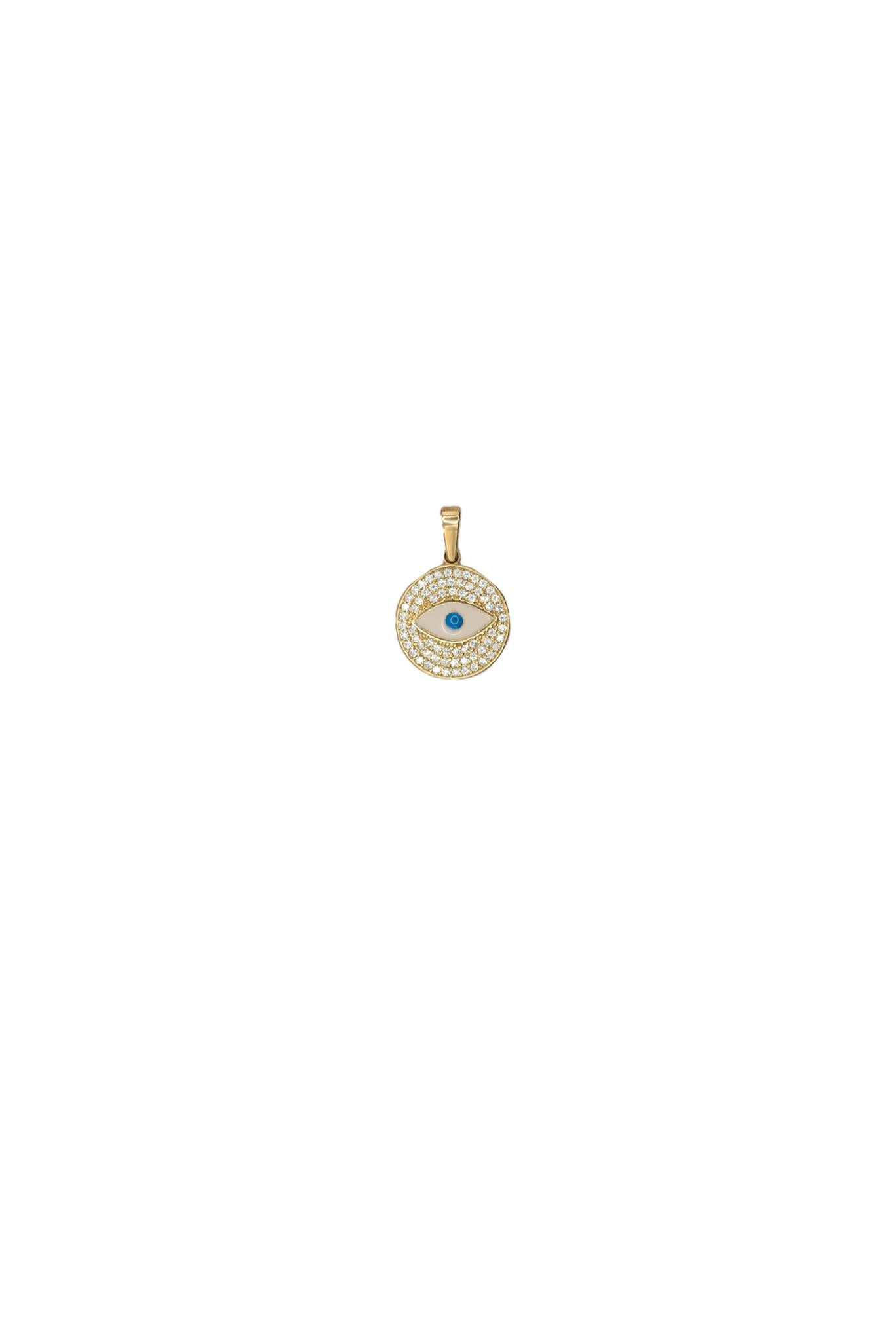 Dije de oro solido de 10 kilates con ojo turco con zirconias .png