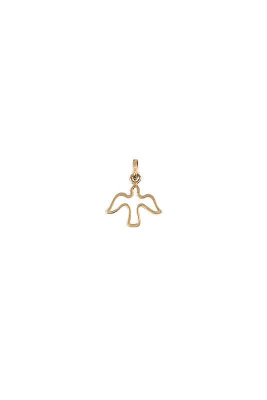 Dije de oro solido de 14 kilates con forma de espiritu santo.png