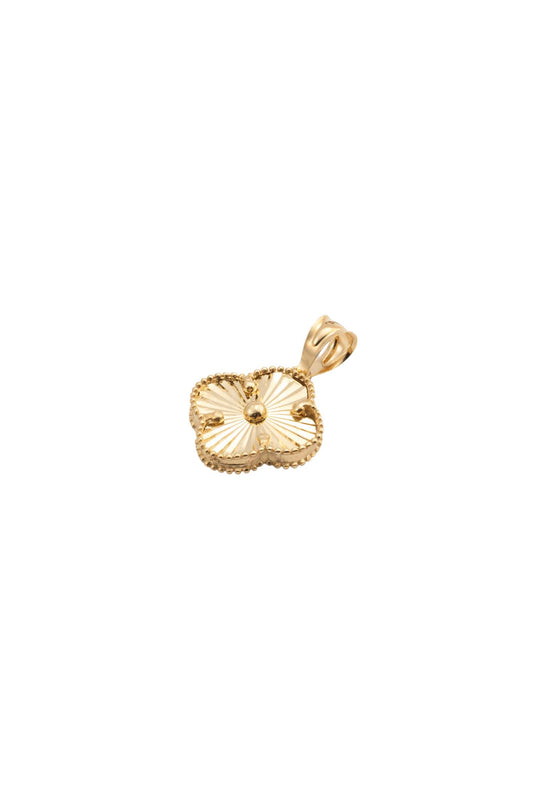 Dije de oro sólido en 10 kilates con flor de cuatro pétalos diamantada grande..png