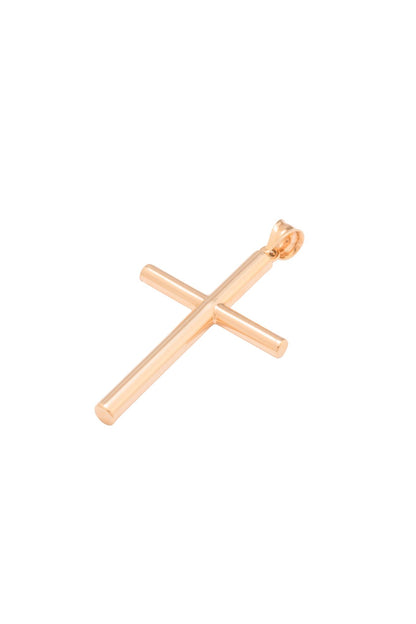 Dije de oro sólido en 10 kilates con forma de cruz cilindrica.png
