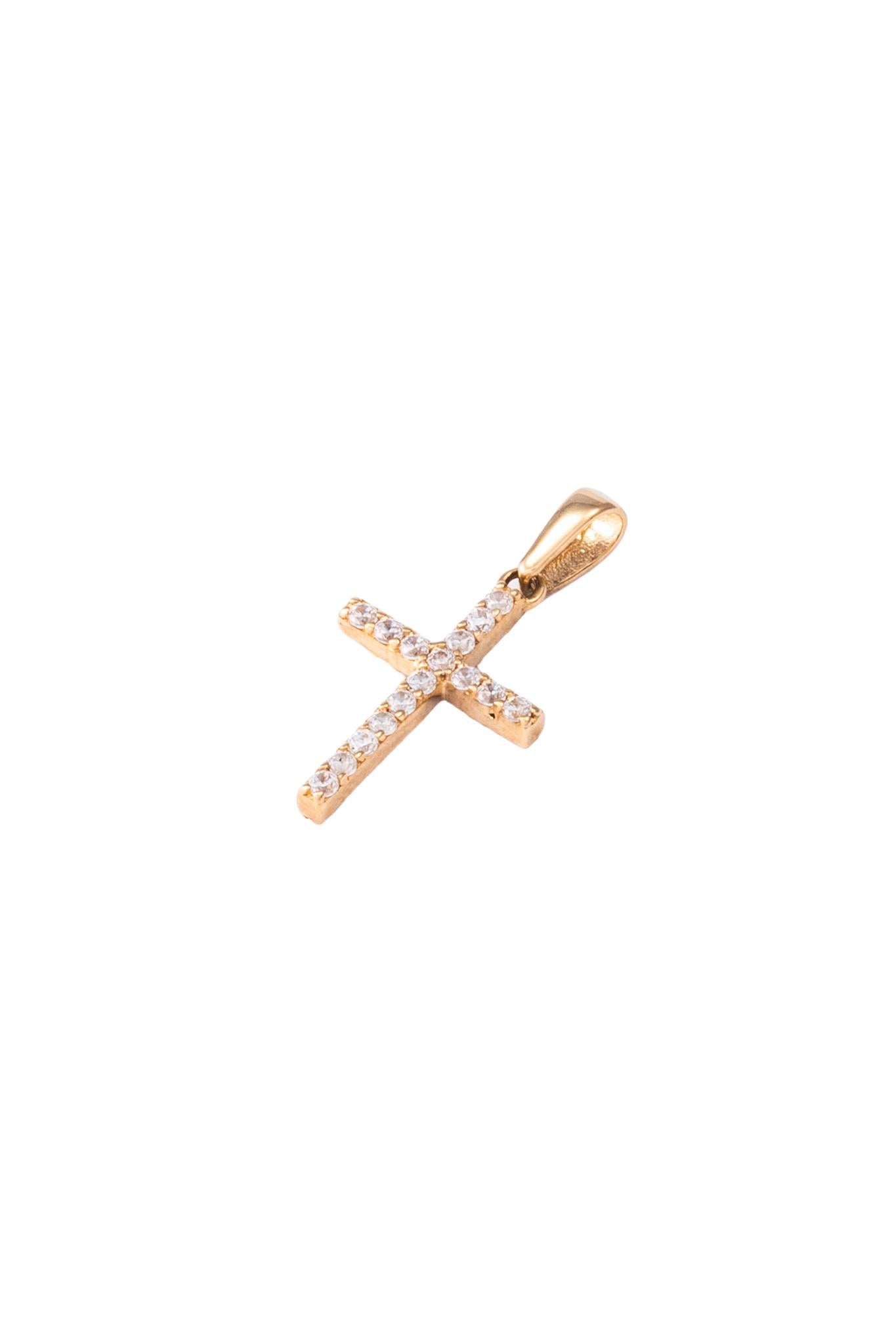 Dije de oro solido en 10 kilates con forma de cruz con zirconia doble vista.png