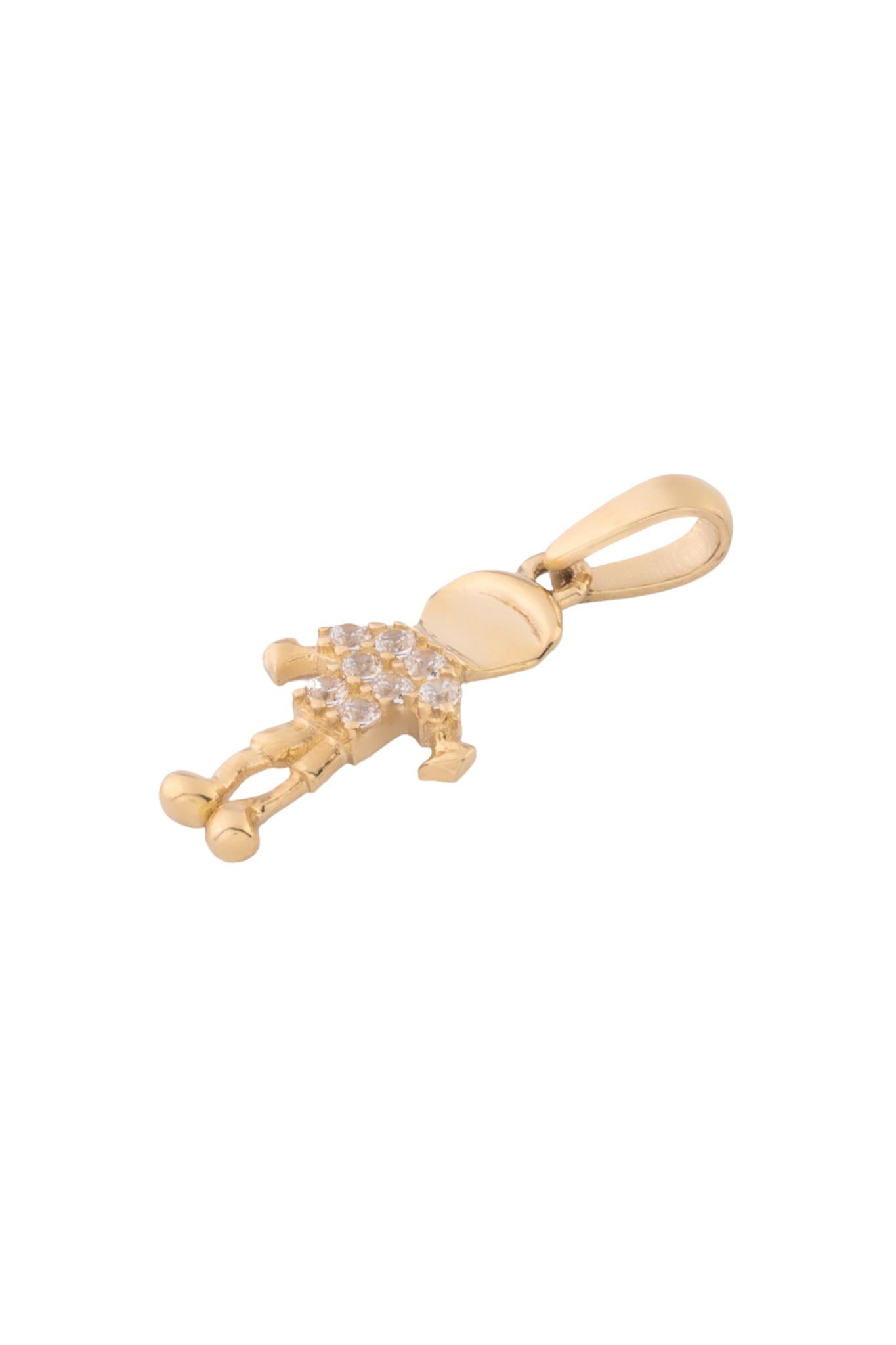 Dije de oro solido en 10 kilates con forma de niño y en la parte del cuarto repleto de zirconia.png