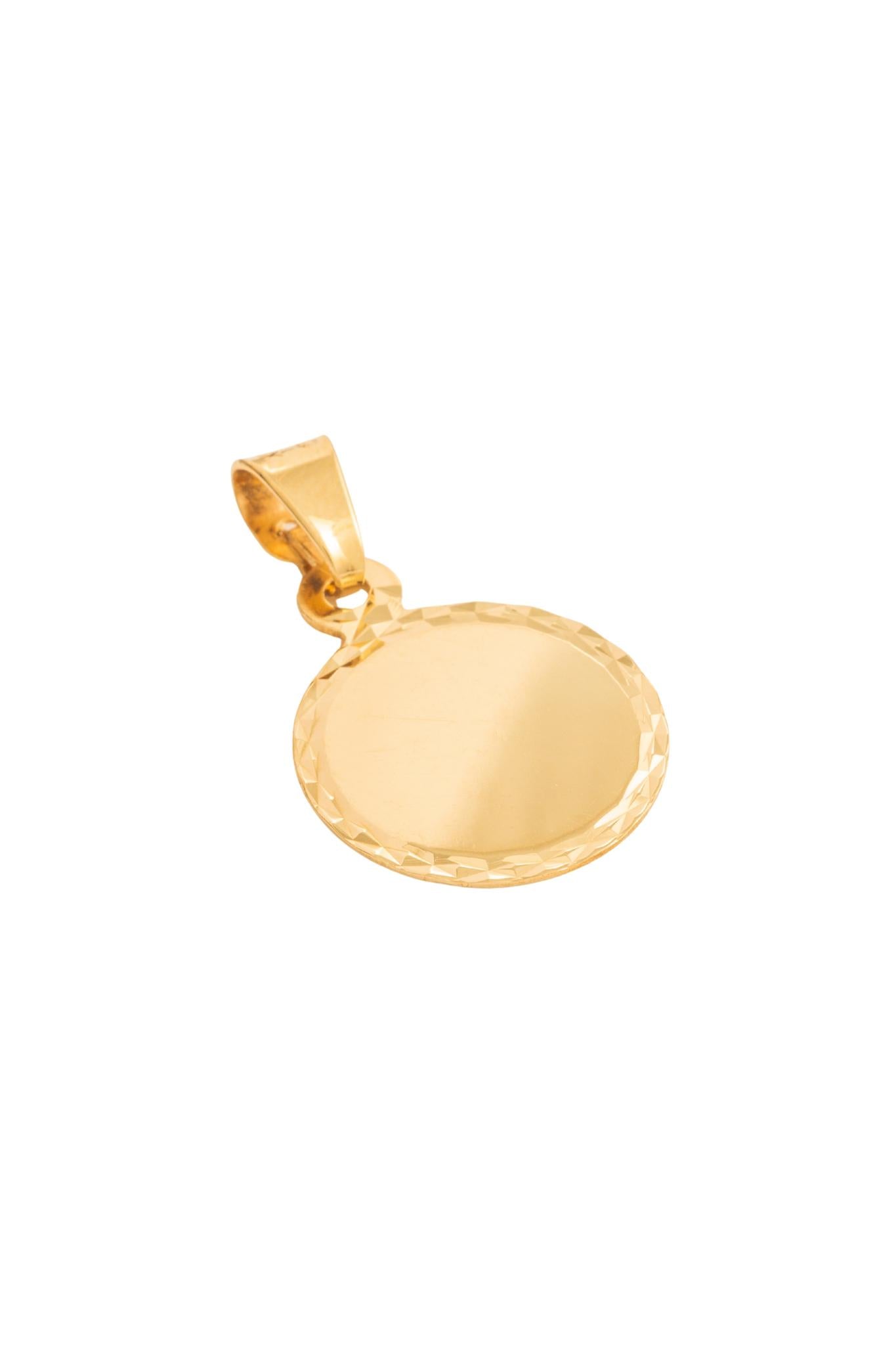 Dije en 10 kilates con placa circular diamantada chica.png