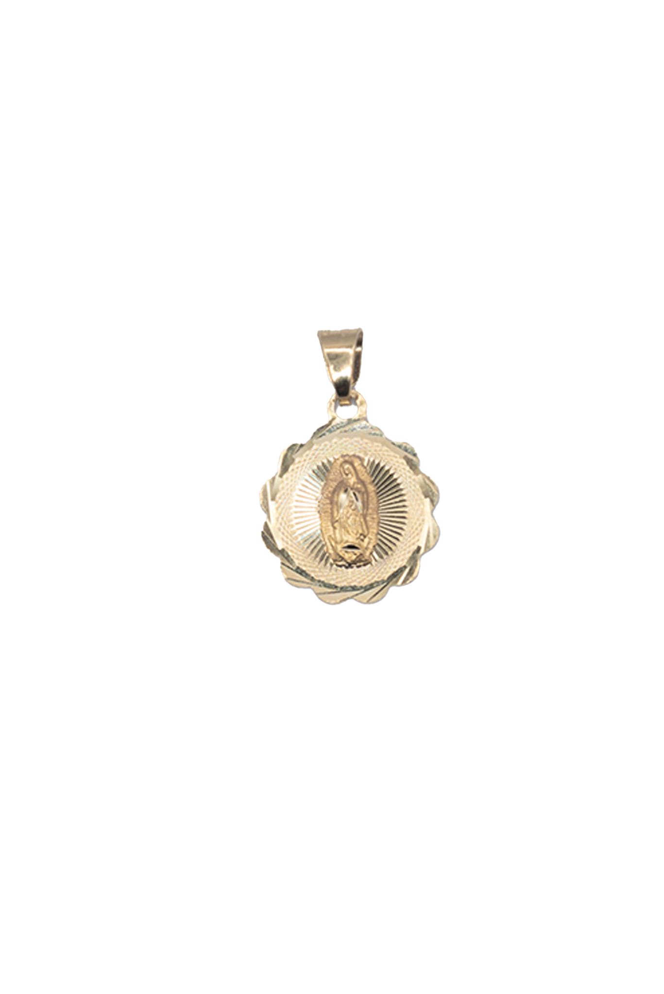 Dije medalla Virgen de Guadalupe fondo líneas diamantadas y contorno flor..png