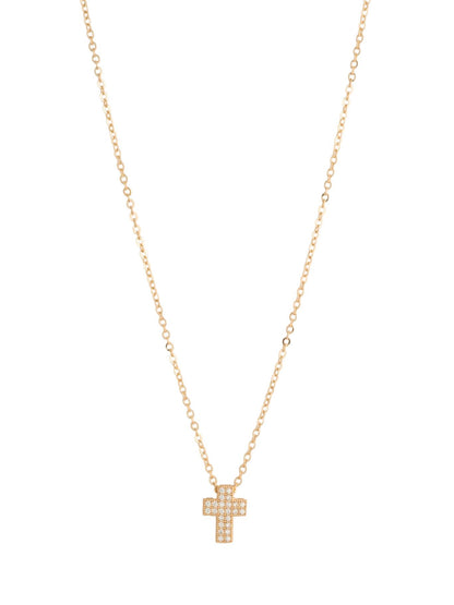 Gargantilla 10 kilates dije de cruz de zirconia en doble churumbela.png