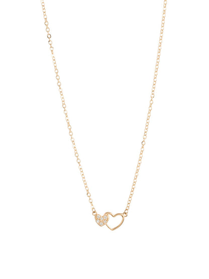 Gargantilla 10 kilates dije de doble corazón, hueco liso y chico zirconias.png