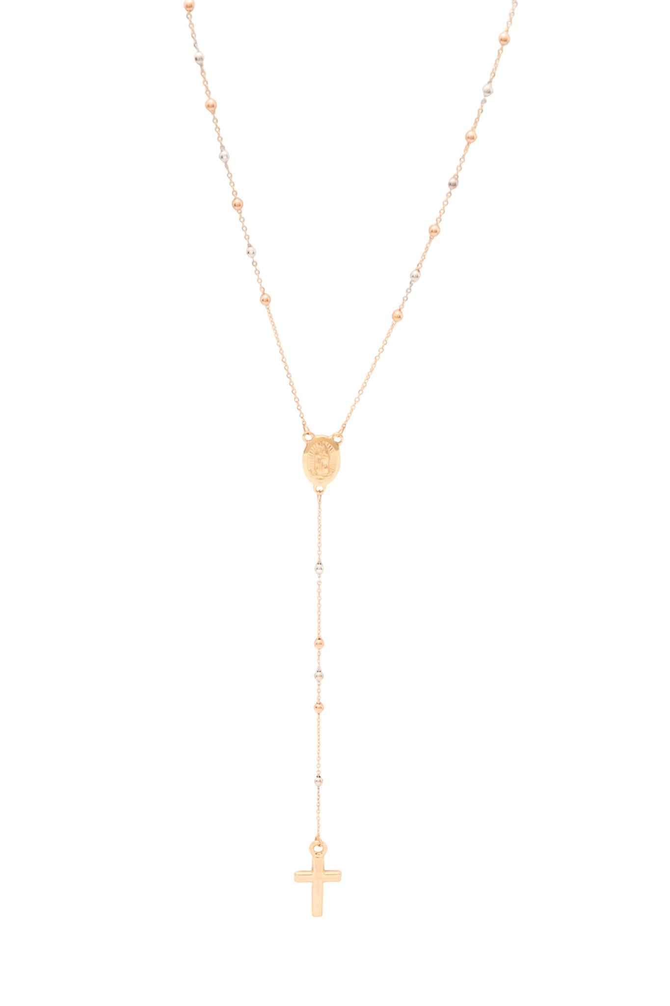 Gargantilla 10 kilates estilo de rosario delgado en oro florentino, todo liso..png