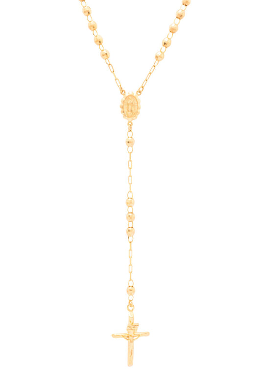 Gargantilla 10 kilates estilo de rosario grueso y grande, bolitas estilo bola disco..png