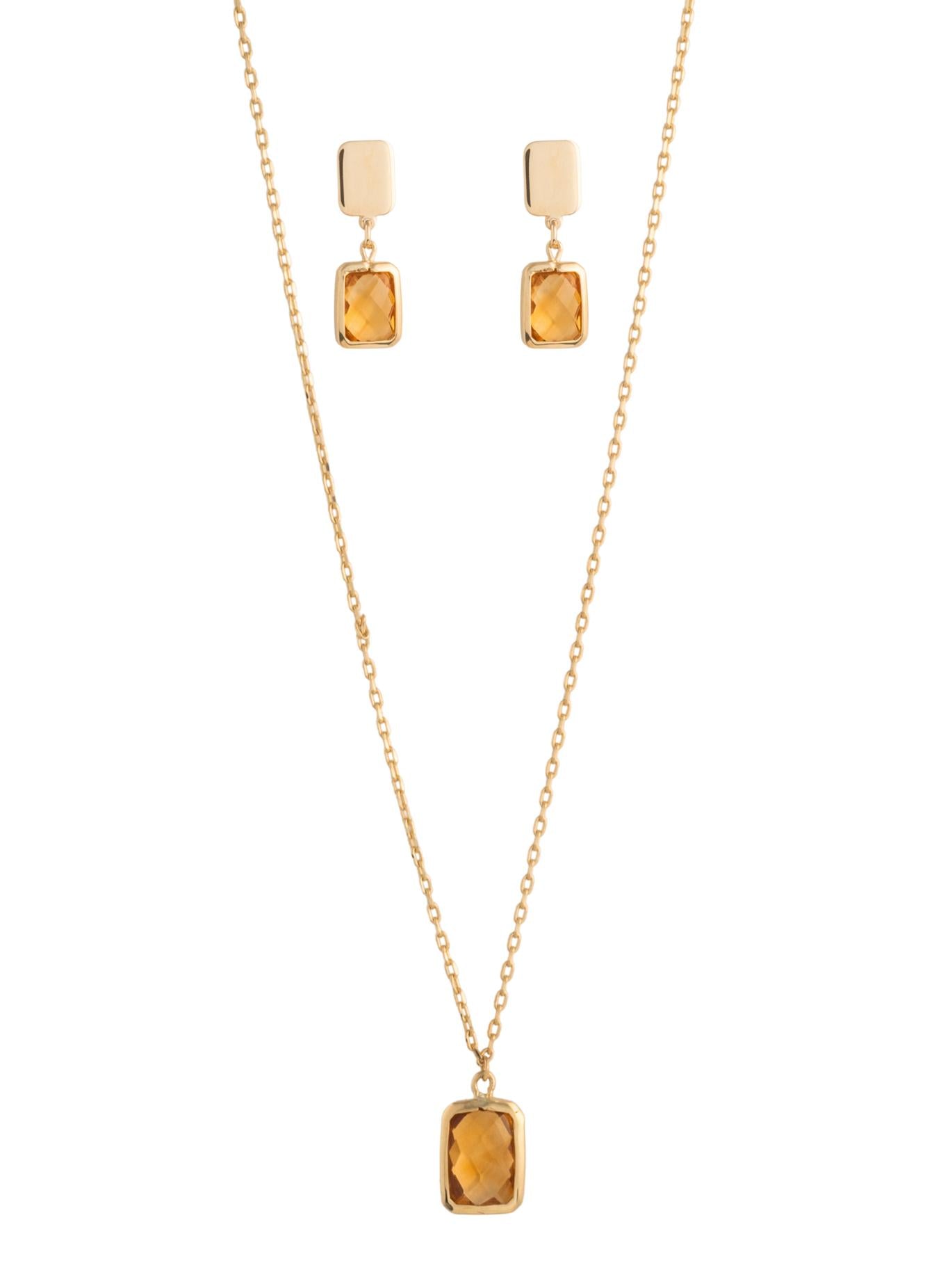 Gargantilla 10 kilates piedra amarilla y aretes piedra amarilla.png