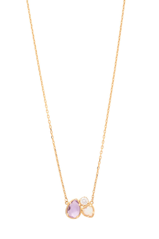 Gargantilla 10 kilates tres piedras: una zirconia estilo uva, un corazón en ópalo y una zirconia blanca.png