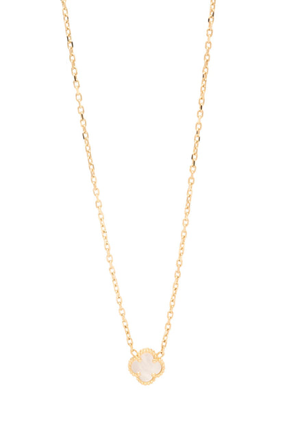 Gargantilla 10 kilates una flor al centro de cuatro pétalos en madre perla..png