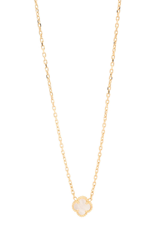 Gargantilla 10 kilates una flor al centro de cuatro pétalos en madre perla..png