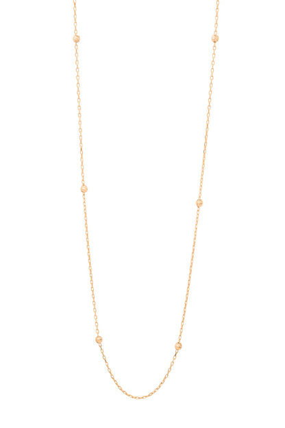 Gargantilla de oro sólido en 10 kilates con bolitas diamantadas alrededor de la cadena.png