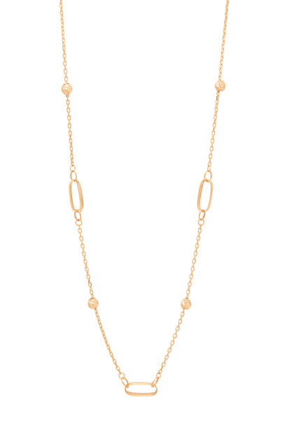 Gargantilla de oro sólido en 10 kilates con bolitas diamantas con silueta de cilindro combinado.png