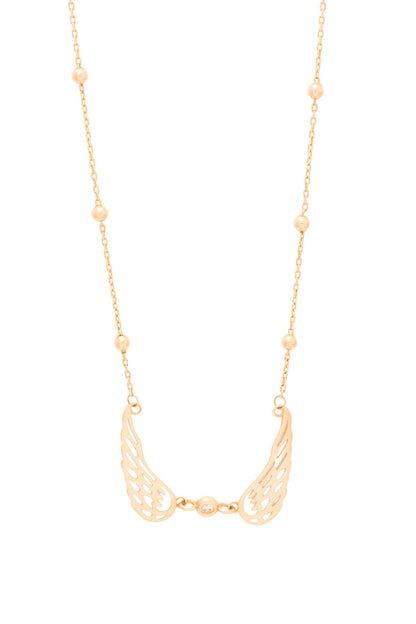 Gargantilla de oro sólido en 10 kilates con bolitas lisas oro amarillo y alas con grecas huecas y al centro zirconia biselada..png