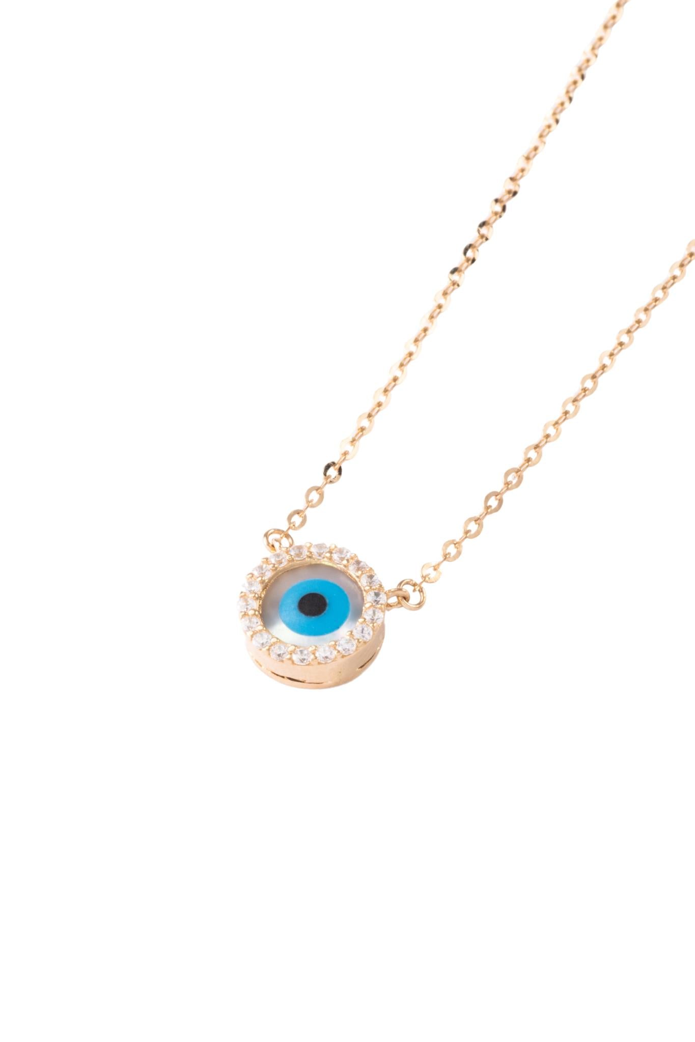 Gargantilla de oro sólido en 10 kilates con ojo circular.png