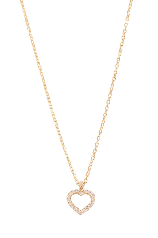 Gargantilla de oro solido en 10 kilates con un contorno de corazón con zirconia.png
