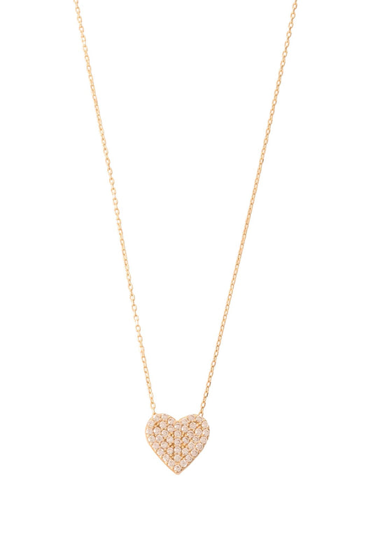 Gargantilla de oro solido en 10 kilates con un corazón con zirconias .png