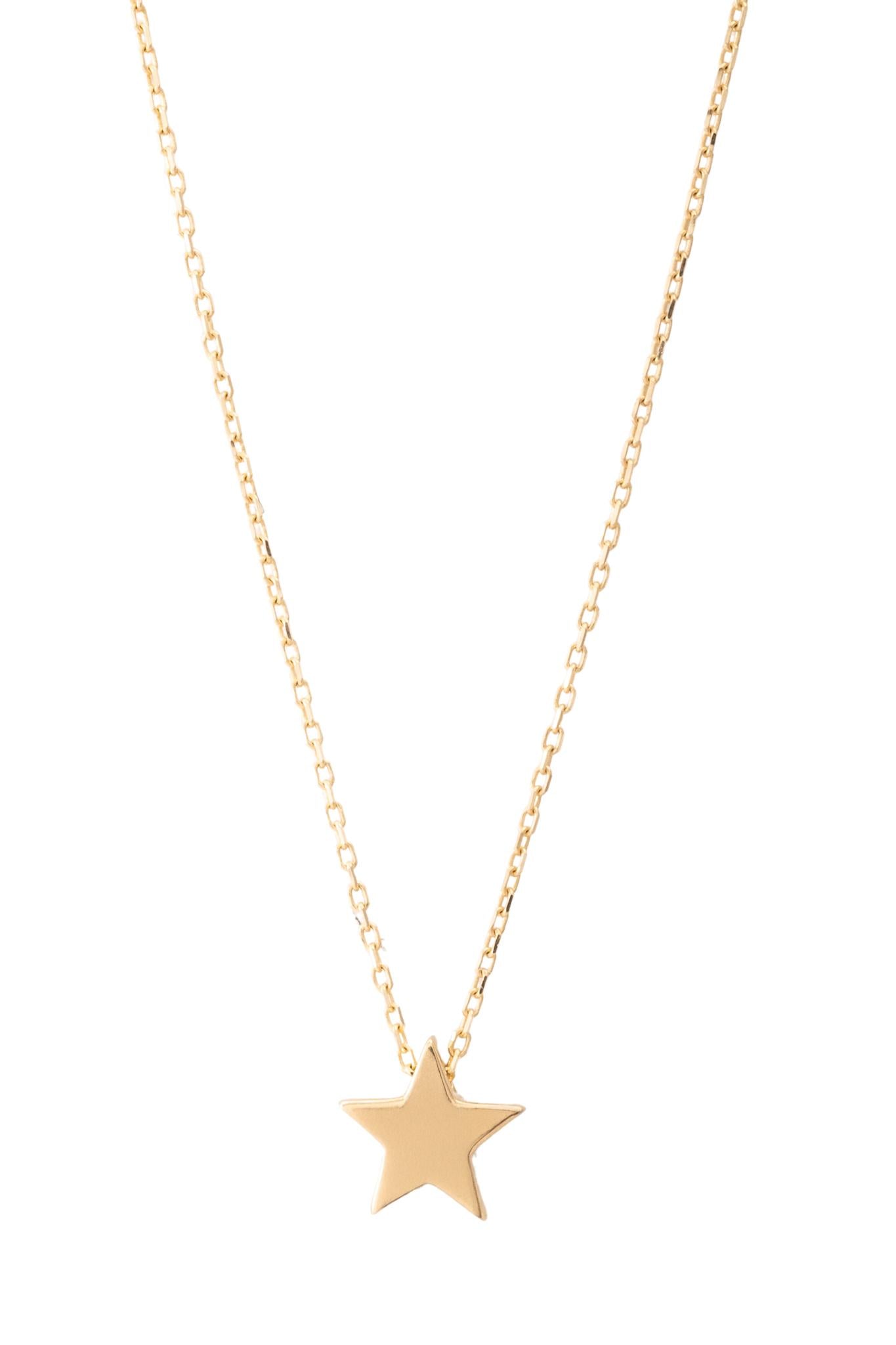 Gargantilla de oro solido en 10 kilates con una estrella en el centro lisa.png