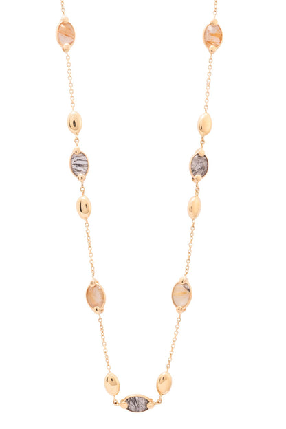 Gargantilla de oro sólido en 14 kilates con cuarzos rutilados biselados en oro amarillo y semillas lisas..png