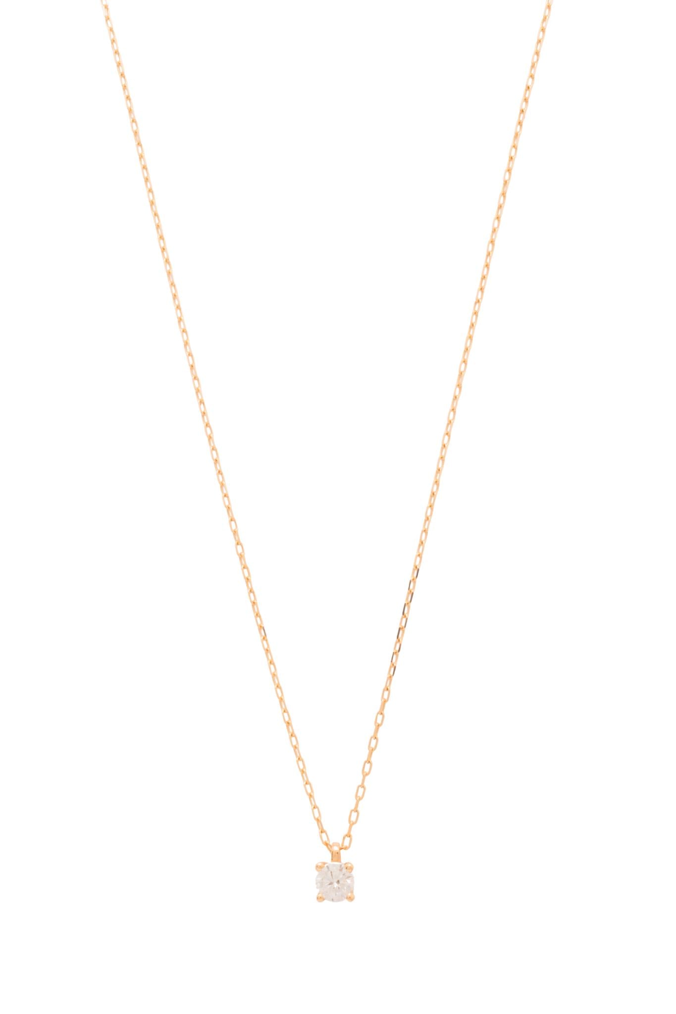 Gargantilla de oro sólido en 14 kilates con diamante solitario de 0.16 ct..png