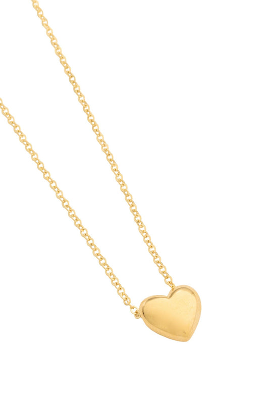 Gargantilla en 10 kilates con corazón inflado liso.png
