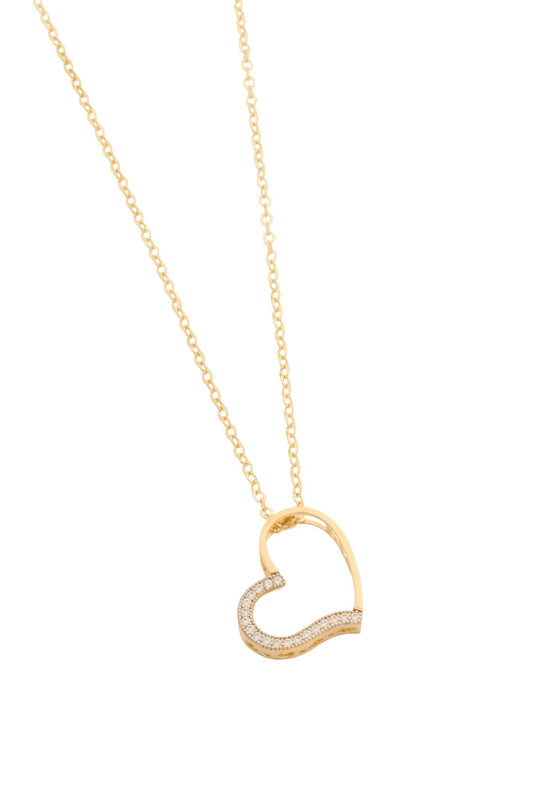 Gargantilla en 10 kilates con corazón irregular y zirconias.png