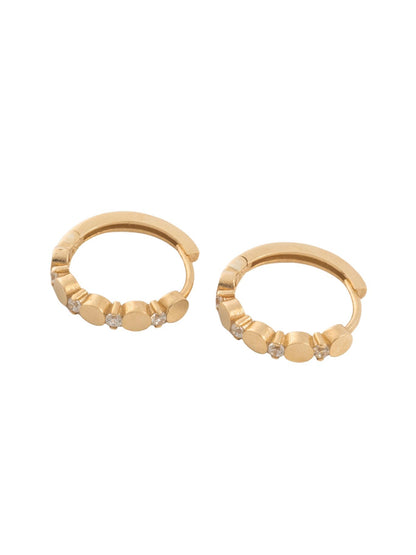Huggie 10 kilates círculo liso y zirconia intercalados.png