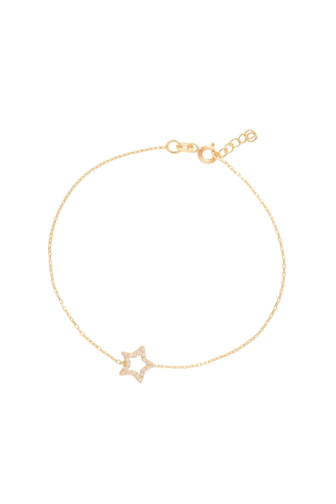 Pulsera 10 kilates con dije de estrella de zirconias blancas..png