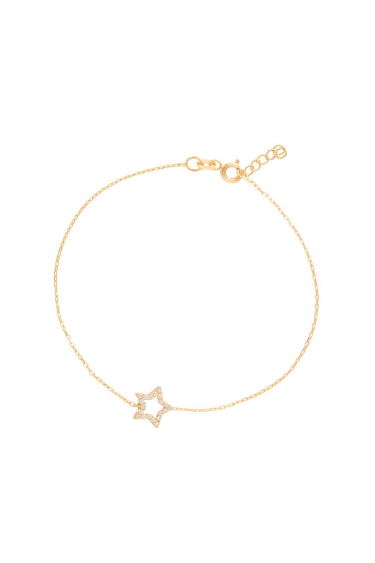 Pulsera 10 kilates con dije de estrella de zirconias blancas..png