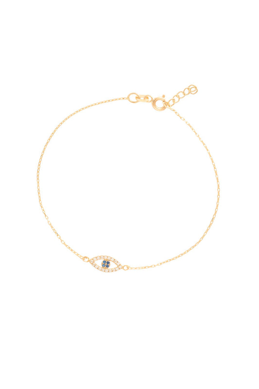 Pulsera 10 kilates con dije de ojo turco de zirconias blancas y azules..png