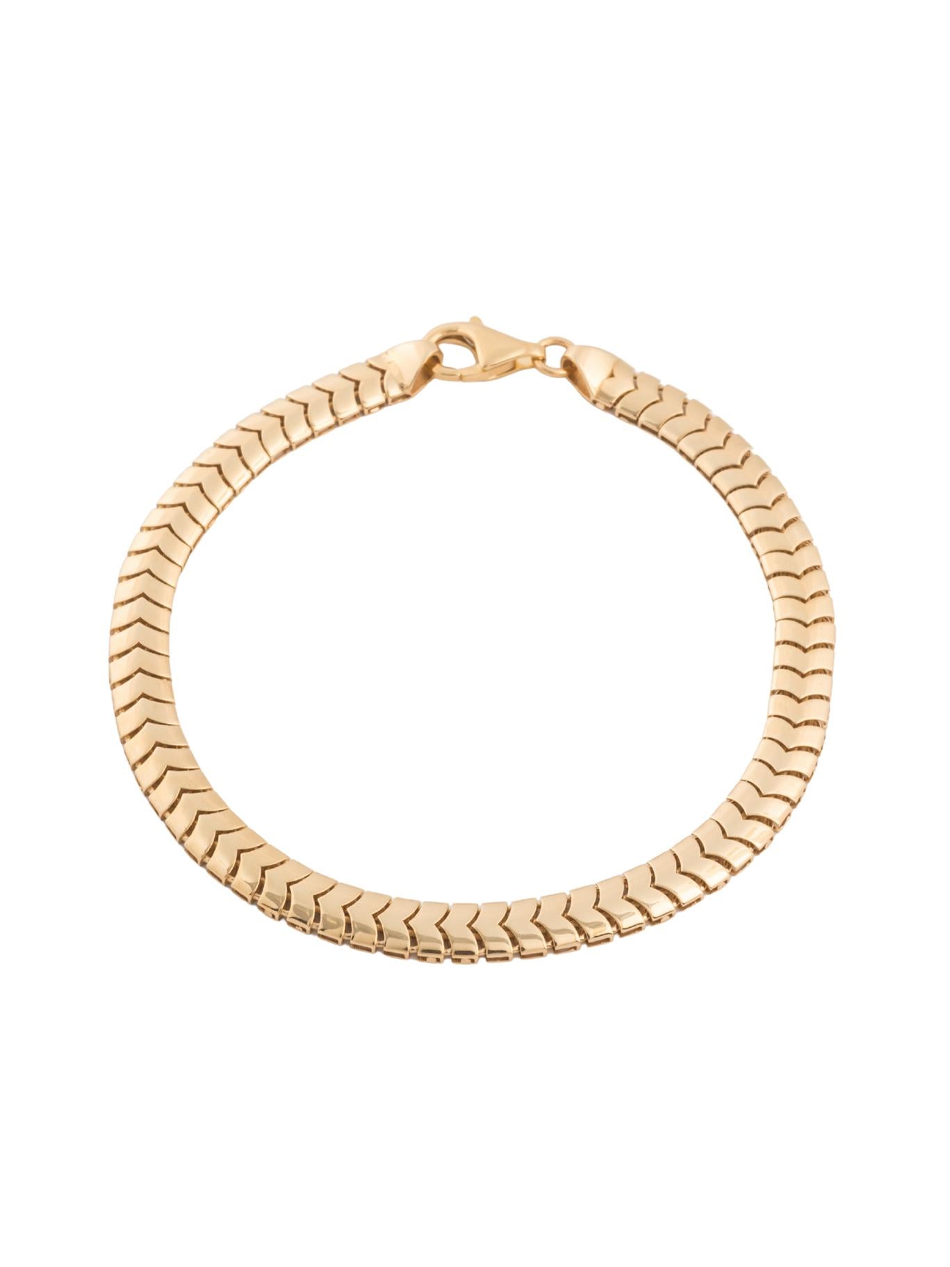 Pulsera 10 kilates eslabones de flechas lisas.png