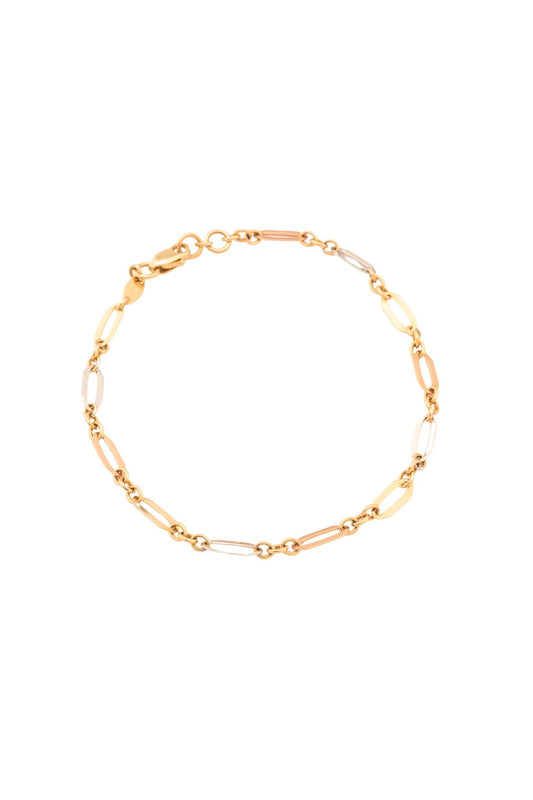 Pulsera 10 kilates estilo de semilla hueca en oro florentino..png