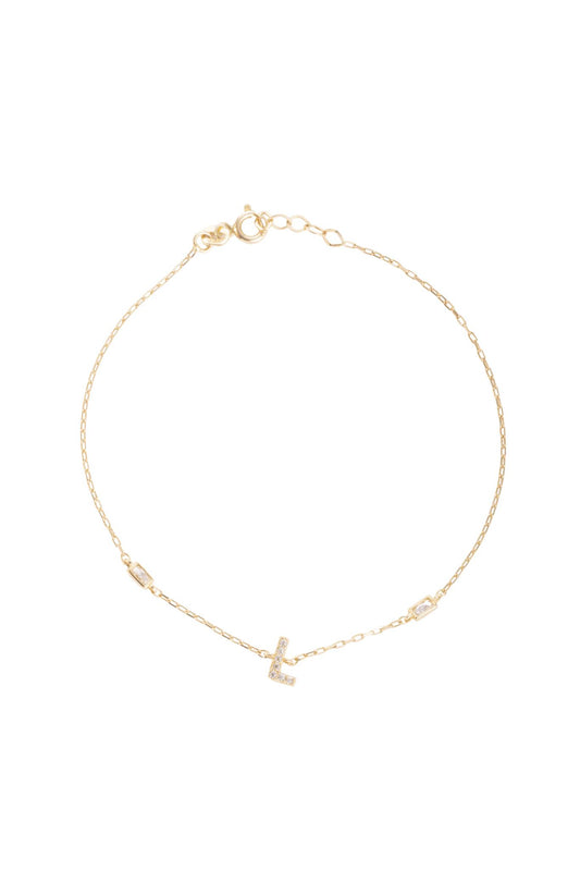 Pulsera 10 kilates, inicial "L" de zirconias y laterales con dos zirconias rectangulares biseladas..png